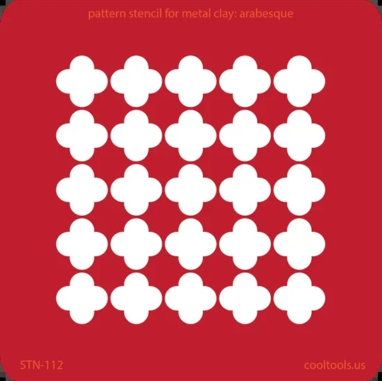 Pattern Stencil for Metal Clay – Arabesque