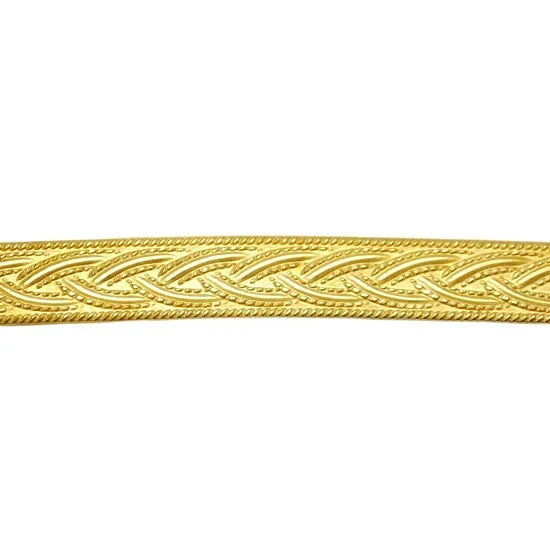 Patterned Wire – Brass – Rope #1 18 gauge Dead Soft – 6″ Min