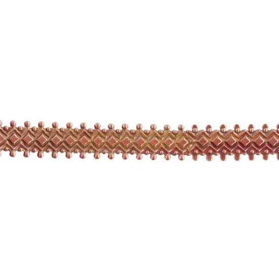 Patterned Wire – Copper – Double Dotted Diamond 20 gauge Dead Soft – 6″ Min