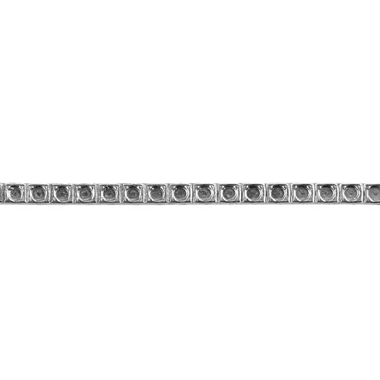 Patterned Wire – Sterling Silver – Dotted Square 18 gauge Dead Soft – 6″ Min