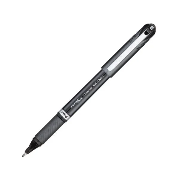 Pentel Energel Nv Liquid Gel Pens, Bold Point, 1.0 Mm, Black Ink, Pack Of 12 Pens