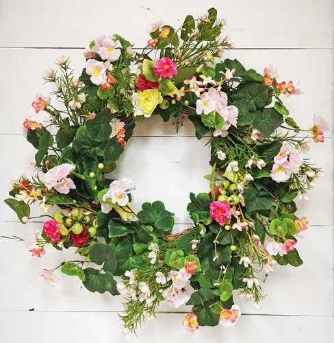 Peony and Greenery Wreath