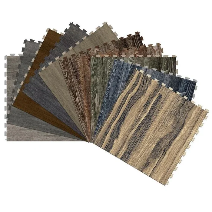 Perfection Floor Tile Vintage Wood Collection 6-Piece 20-in x 20-in Tiger Wood/Satin Interlocking Luxury Vinyl Tile