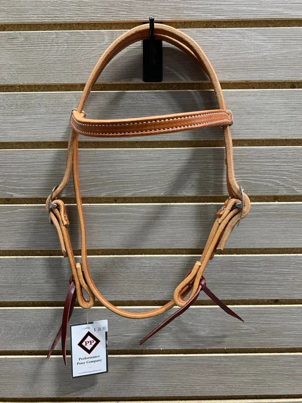 Performance Pony Browband Headstall – Russet Harness Leather