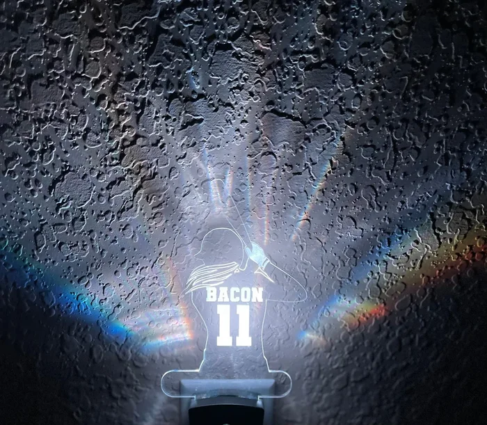 Personalized LED Softball Batter Night Light | 7 Color Changing | Plug in Night Light | Name Light | Children’s Night Light | Kids Light