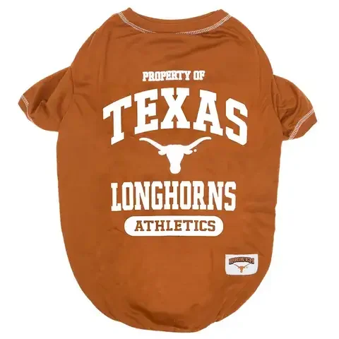 Pets First Team Color Texas Longhorns Dog T-Shirt Extra Large