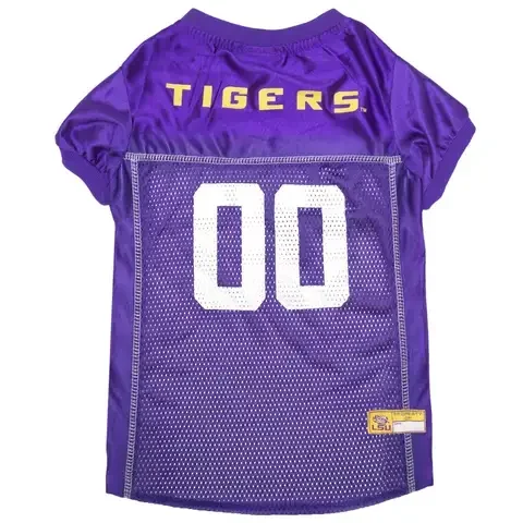 Pets First Team colors LSU Tigers Dog Jersey 2XL