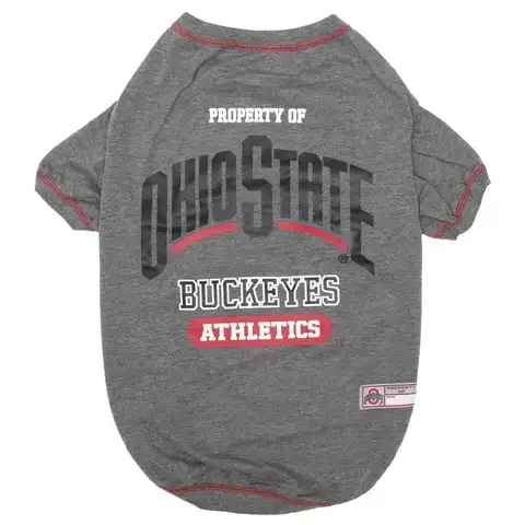 Pets First Team Colors Ohio State Buckeyes Dog T-Shirt Small