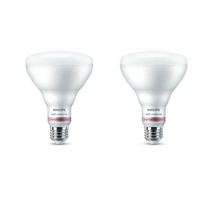 Philips Color and Tunable White BR30 LED 65-Watt Equivalent Dimmable Smart Wi-Fi Wiz Connected Wireless Light Bulb (2-Pack)