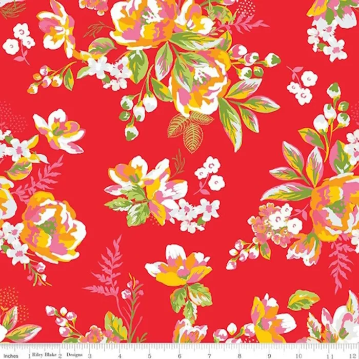 Picnic Florals Cream 108″ Wide Backing – WB14619-Cream – Riley Blake Designs