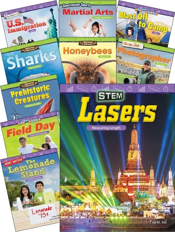 Place Value And Measurement And Data For Second Grade, Book Set