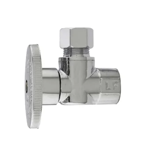 Plumb Pak 3/8 in. FIP in. X 3/8 in. Compression Brass Angle Valve