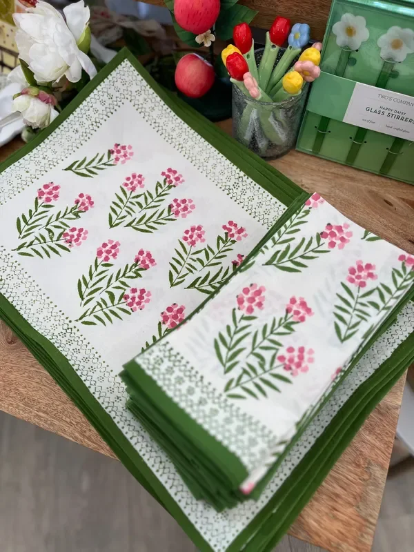 Pomegranate Inc. – Phlox Pink and Green Placemat