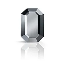 Preciosa Crystal 6 x 4mm Octagon Flat Back MAXIMA – Jet Hematite