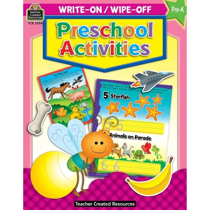 Preschool Activities Write-On Wipe-Off Book Grade Pk-k