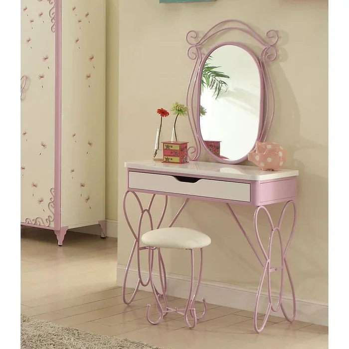 Priya II Vanity Set in White & Light Purple