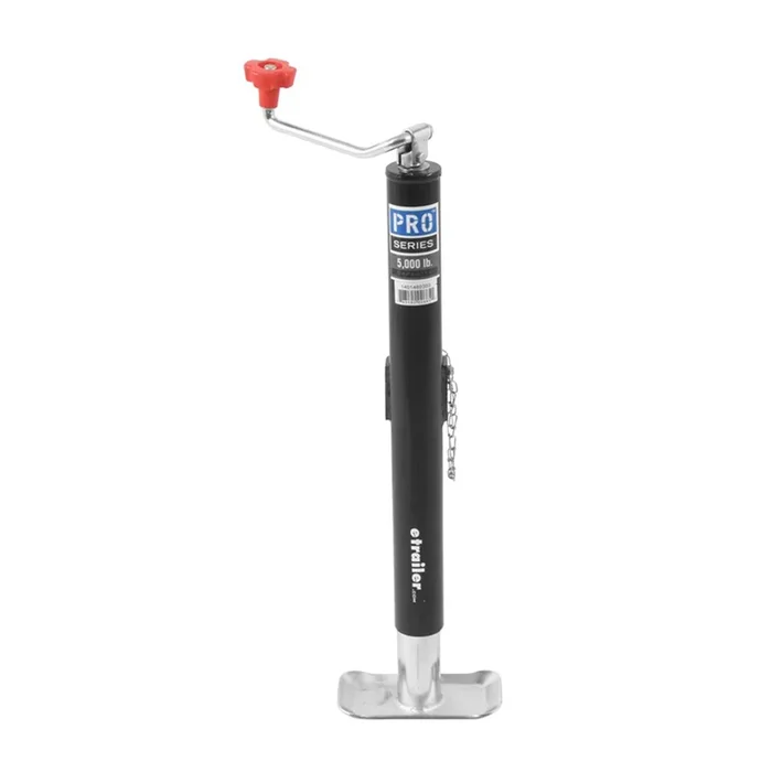 Pro Series Weld On 5000 Pound Capacity Topwind Swivel Trailer Jack w/ Footplate
