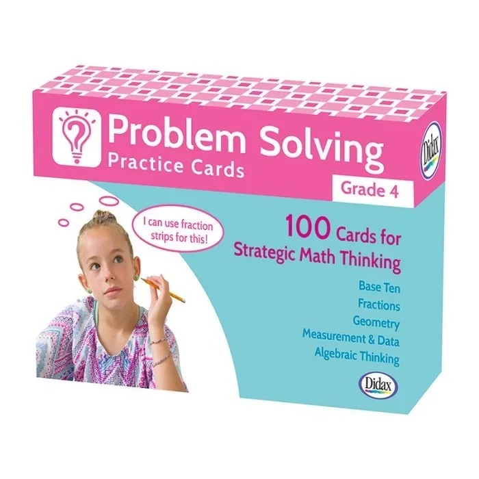 Problem Solving Practice Cards, Grade 4