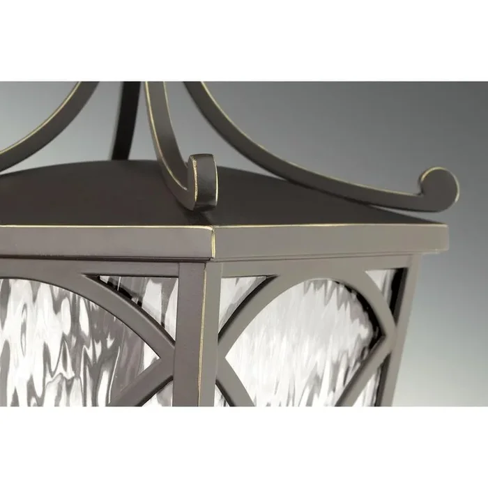 Progress Lighting Cadence Oil Rubbed Bronze Traditional Seeded Glass Lantern Pendant Light