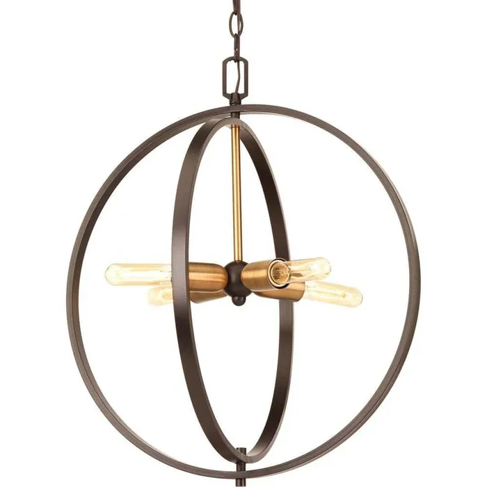 Progress Lighting Swing 4-Light Antique Bronze Foyer Pendant