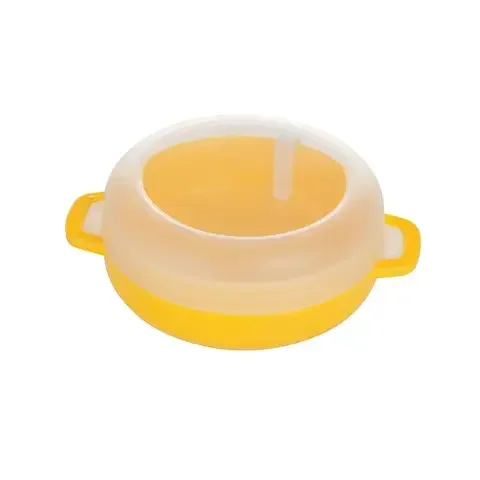 Progressive Prep Solutions White/Yellow Polypropylene Microwave Egg Poacher 1 oz