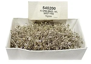 PRYM 540200 No. 0 Open Safety Pins Nickel Plated Steel 7/8 inch. 10 grosses