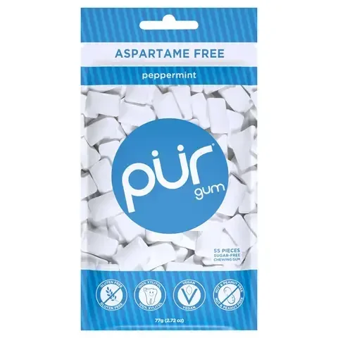 PUR Sugar Free Peppermint Chewing Gum 1 pk 55 pc