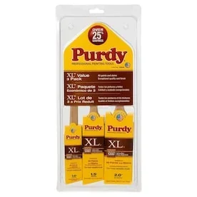 Purdy 3-Pack XL Nylon-Polyester Blend Angle 1.5-in Paint Brush