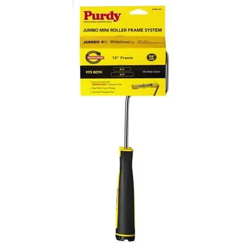 Purdy Revolution 4-1/2 – 6-1/2 in. W Jumbo Mini Paint Roller Frame and Cover Threaded End