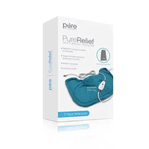 Pure Enrichment PureRelief Heating Pad 4 settings Blue 14 in. W X 22 in. L