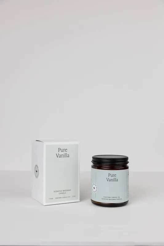 Pure Vanilla Natural Essential Oil Beeswax Jar Candle