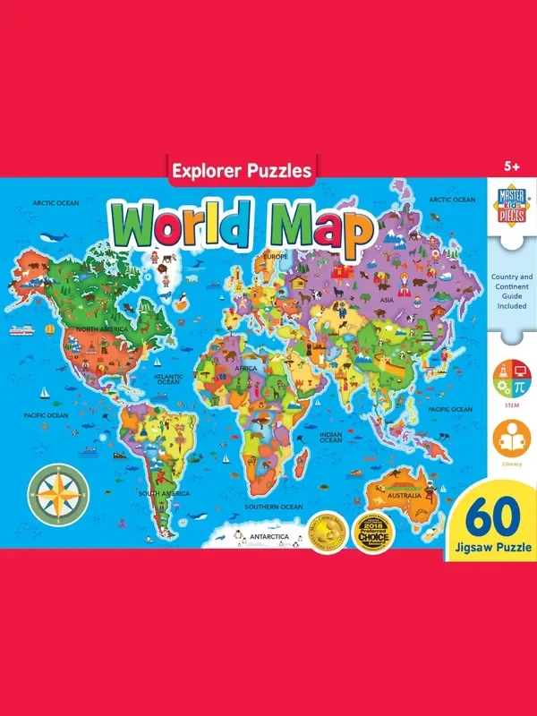 Puzzle 60Pc Explorer World Map Children’s 11908.02
