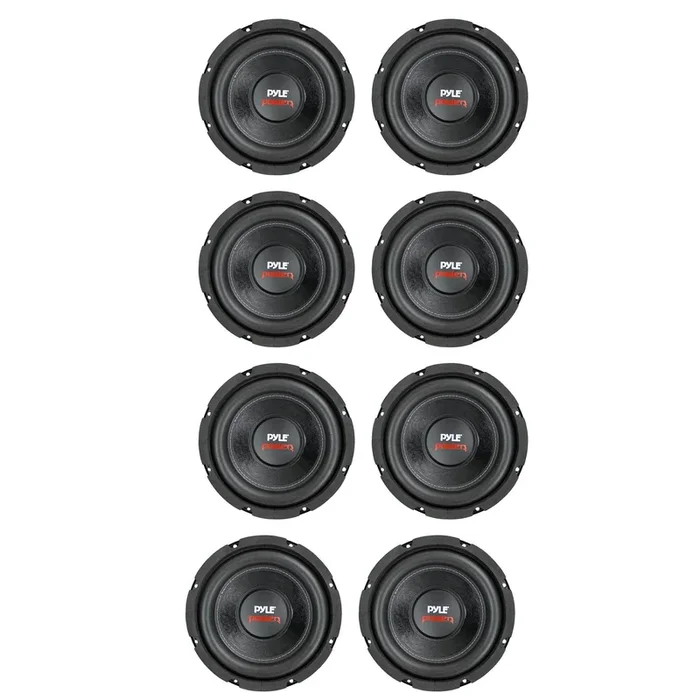 Pyle PLPW8D 8″ 800W Car Audio Subwoofer Sub Power Woofer 4 Ohm Black (8 Pack)