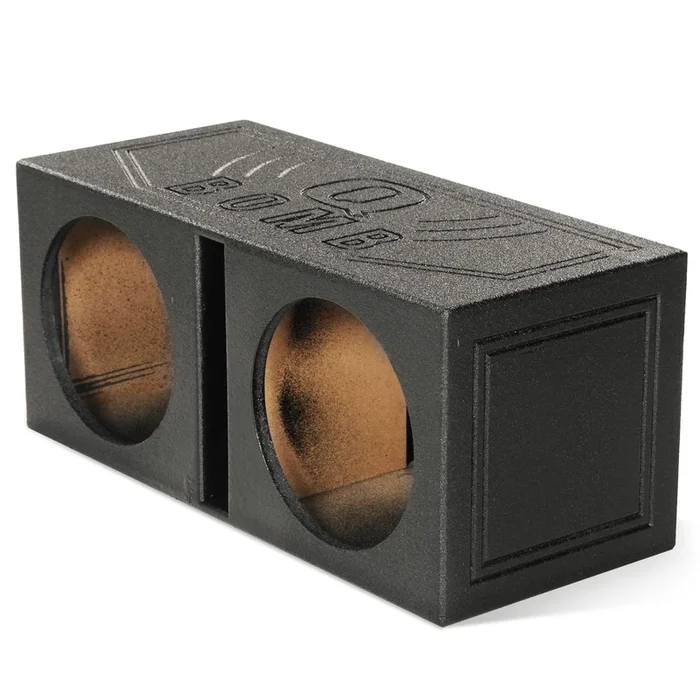 Q Power QBOMB15V Dual 15″ Vented Port Subwoofer Sub Box w/ Bedliner Spray