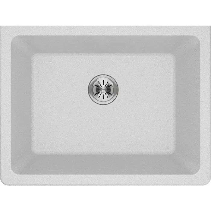 Quartz Classic Perfect Drain Undermount 25 in. Laundry Sink in White