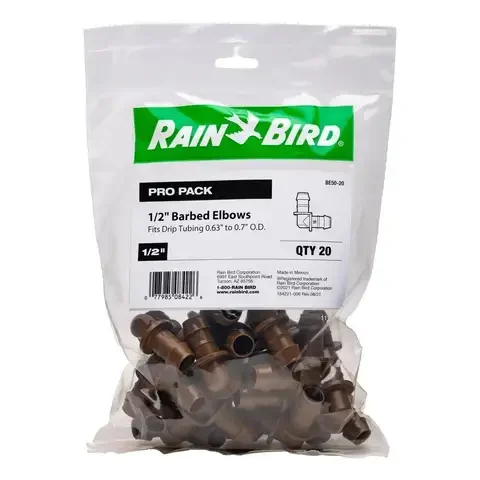 Rain Bird 1/2 in. Barbed Drip Irrigation Elbow 1 pk