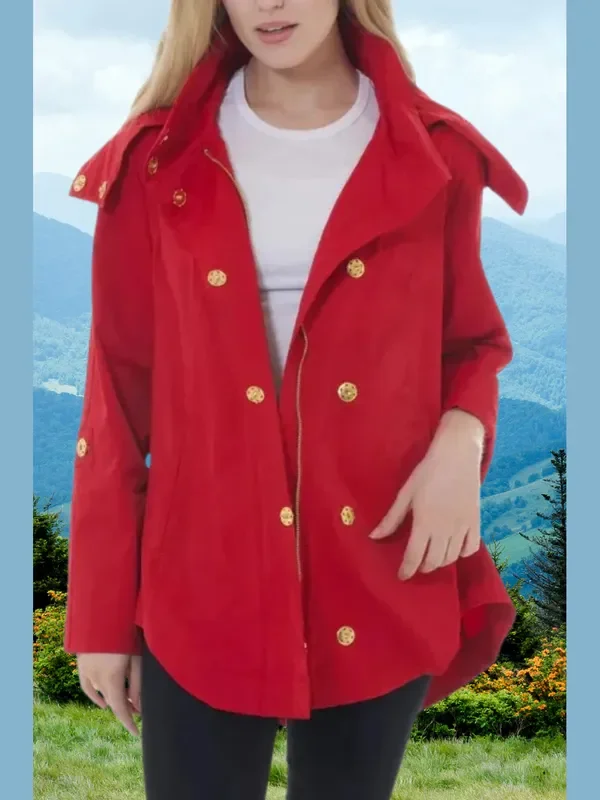 Rain coat, Wind breaker water resistant – RED Savina