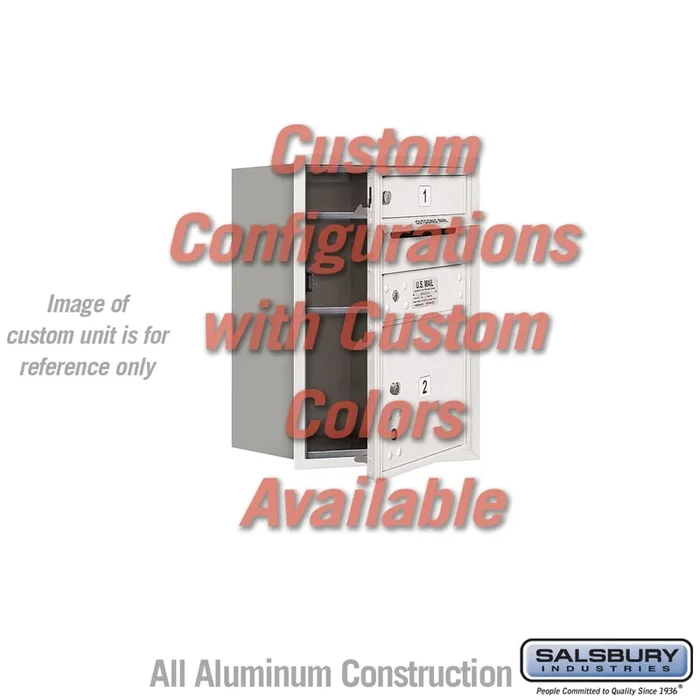 Recessed Mounted 4C Horizontal Mailbox – 6 Door High Unit – Custom Color – Front Loading – USPS Access