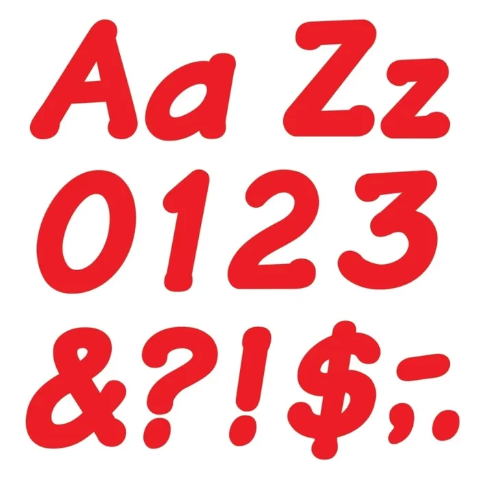 Red 4″ Italic Combo Ready Letters®