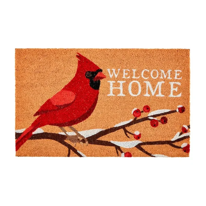 Red Cardinal Coir Doormat