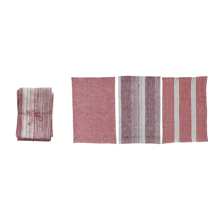 Red Woven Tea Towels