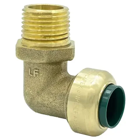 Redigrip Push to Connect 1/2 in. Push X 1/2 in. D MPT Brass Adapter