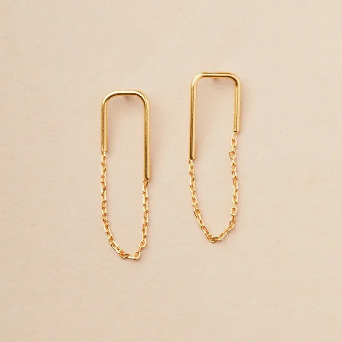 Refined Earring Collection – Filament Stud/Gold Vermeil