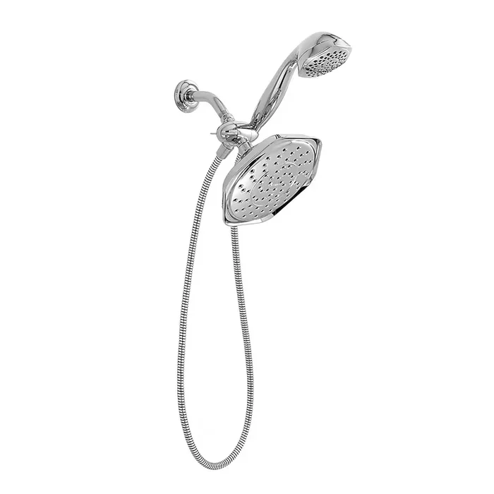 Refresh 7-spray 9 in. Dual Shower Head and Handheld Shower Head in Chrome