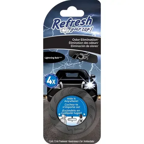 Refresh Your Car! Lightening Bolt Air Freshener 1 pk
