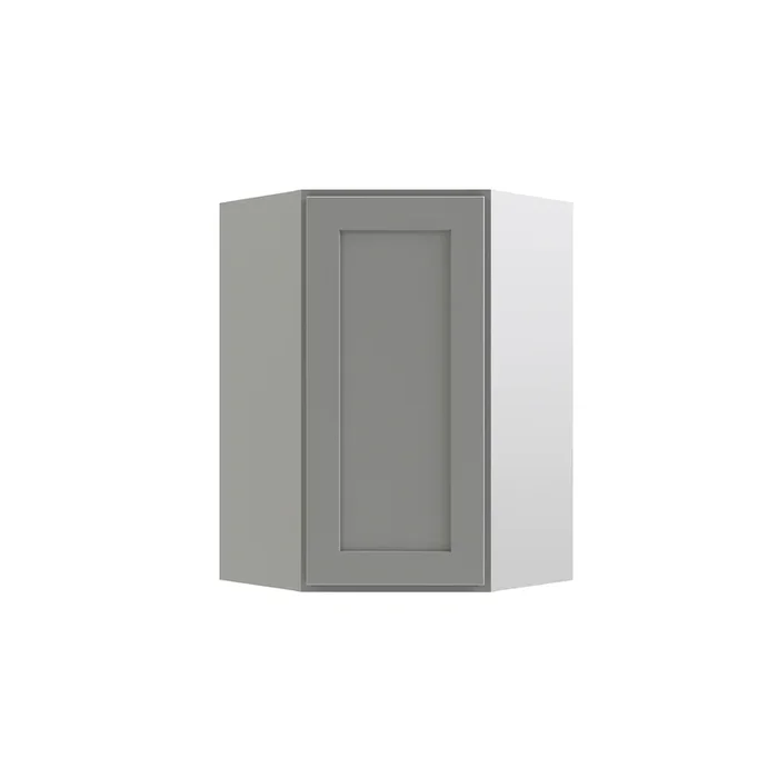 RELIABILT Parkstone 23.875-in W x 30-in H x 12-in D Grey Diagonal Corner Base Fully Assembled Plywood Cabinet (Shaker Style)