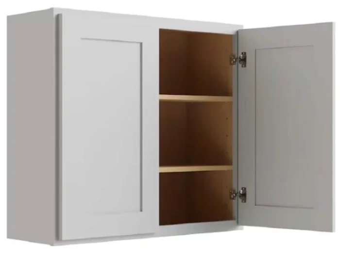 RELIABILT Parkstone 48-in W x 30-in H x 12-in D Grey Wall Fully Assembled Plywood Cabinet (Shaker Door Style)