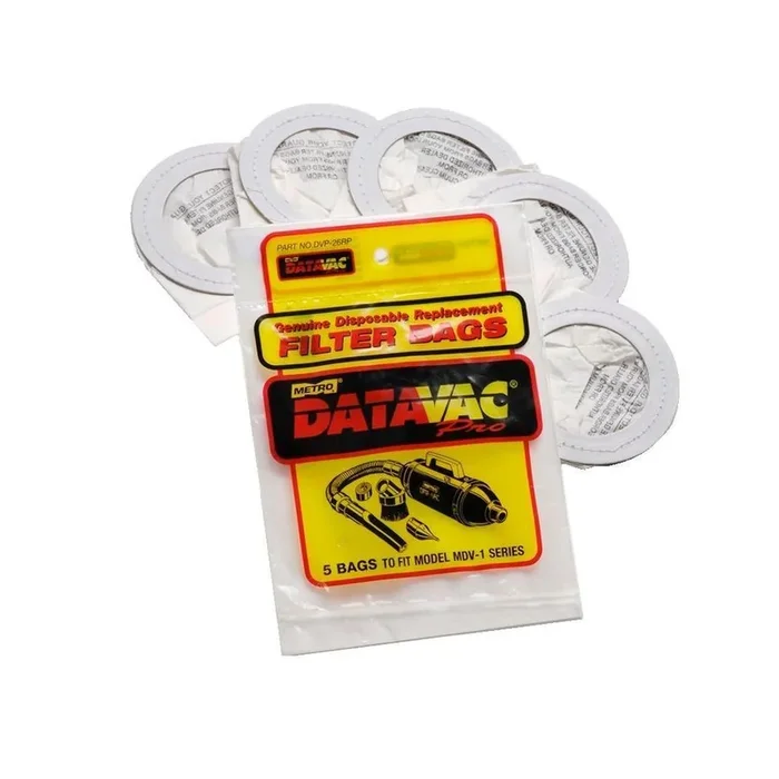 Replacement Filter Bags for Metro DataVac MDV-1 Series Handheld Vacuums (5-Pack)