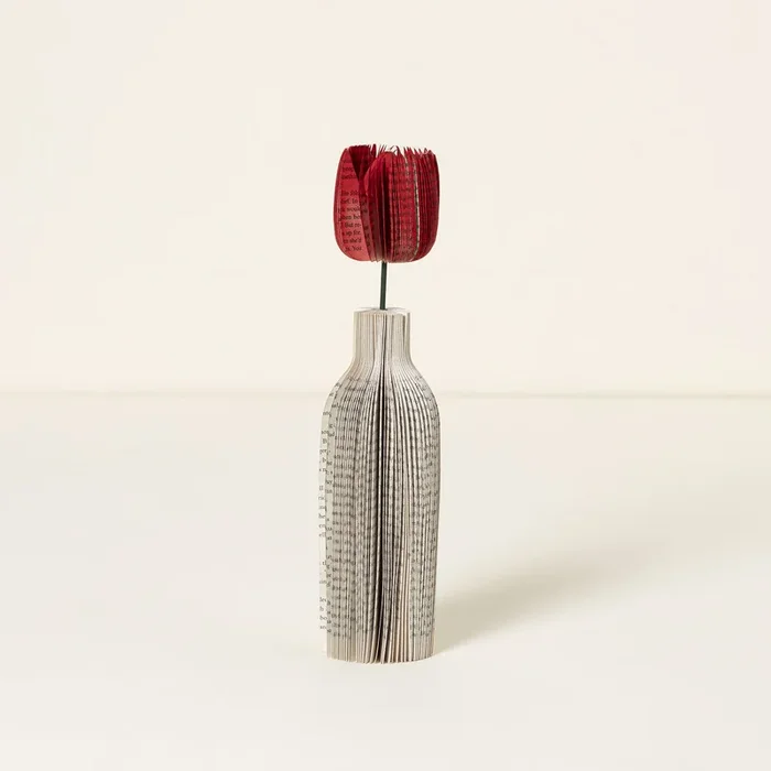 Repurposed Book Tulips