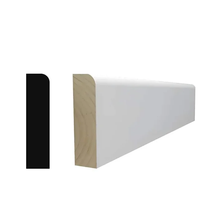 RESO RMC 887 3/8 in. D x 1-1/4 in. W x 99 in. L Primed Finger-Joined Pine Doorstop Molding 10-Pieces 80 ft. Total